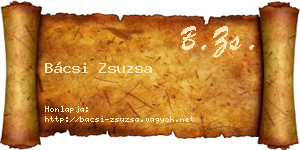 Bácsi Zsuzsa névjegykártya
