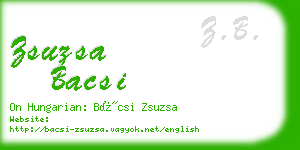 zsuzsa bacsi business card